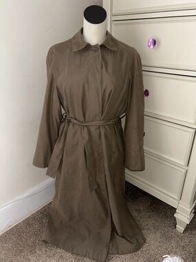 London Fog Vintage Beige Trench Coat Women's 6 Petite 6P